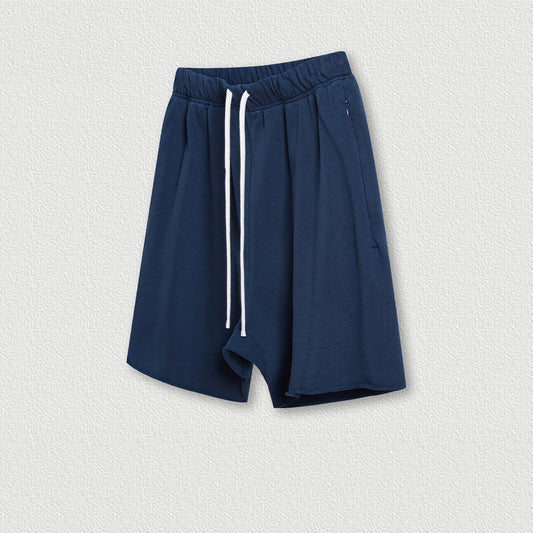 410 Grams 100% Cotton Custom Logo Fashion Brand Retro High Street Loose Edge Shorts Summer Casual Sports Washed Shorts for Men