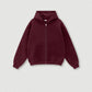 345G Custom Logo Autumn Trendy Loose Solid Color Zipper Hooded Sweatshirt Casual Pants Set Men's Hoodie Sets