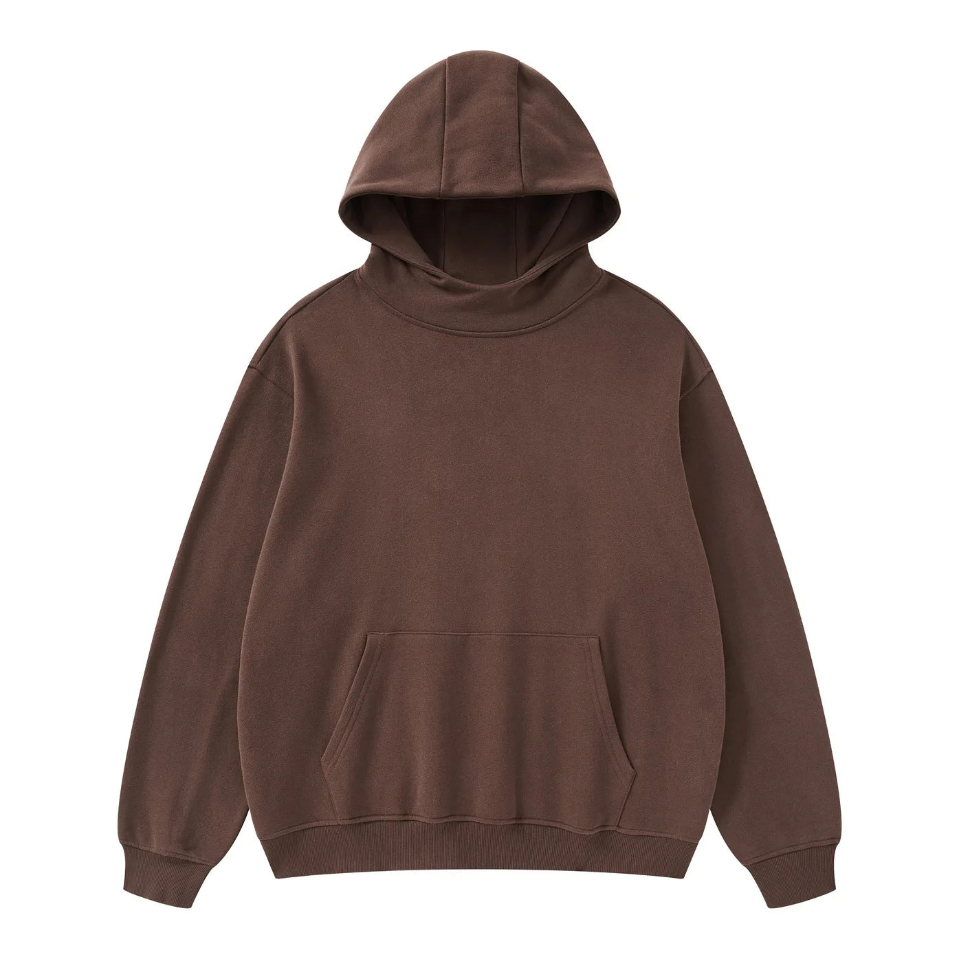 Custom Logo Embroidery Washed Vintage OEM/ODM Men's Autumn/Winter Long Solid Color Oversized Fleece Hooded Sweatshirt With Pocket