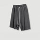 410G 100% Cotton Custom Logo Fashion Brand Retro High Street Loose Edge Shorts Summer Casual  Men's Sports Washed Shorts