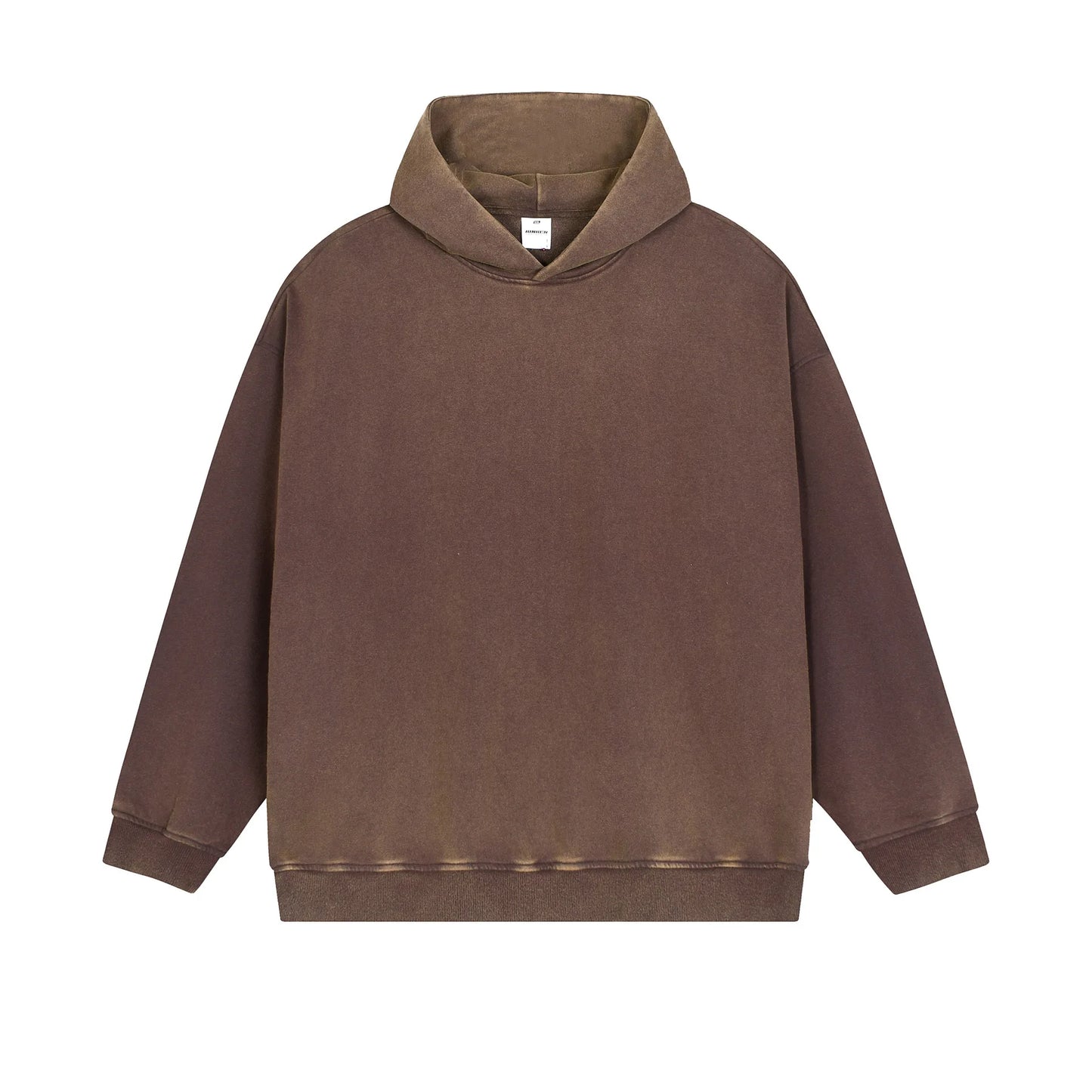 Men's Casual Washed Fleece Waterproof Eco-Friendly Windproof Boxy Fit Solid Color Outdoor Hoodie Polyester/Cotton Hoodie