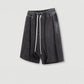 410G 100% Cotton Custom Logo Fashion Brand Retro High Street Loose Edge Shorts Summer Casual  Men's Sports Washed Shorts