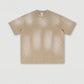 285G 330G 100% Cotton Custom Logo American Retro Gradient Old Short-sleeved T-shirt Trendy Brand Neutral Style Shorts Suit For Men