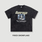 200G 100% Cotton Trendy Brand Retro Old Cartoon Puppy Print Youth Campus Neutral Style Short-sleeved T-shirt Men's Trendy