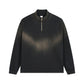 Men's Stand Quarter-Zip Fleece Waterproof Eco-Friendly Windproof Boxy Fit Solid Color Outdoor Hoodie Polyester/Cotton Blend