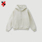 345G Custom Logo Heavyweight Men's Casual Hoodie Velvet Hooded Cardigan Sweatshirt Suit Men's  Plus Size Trendy Hoodie