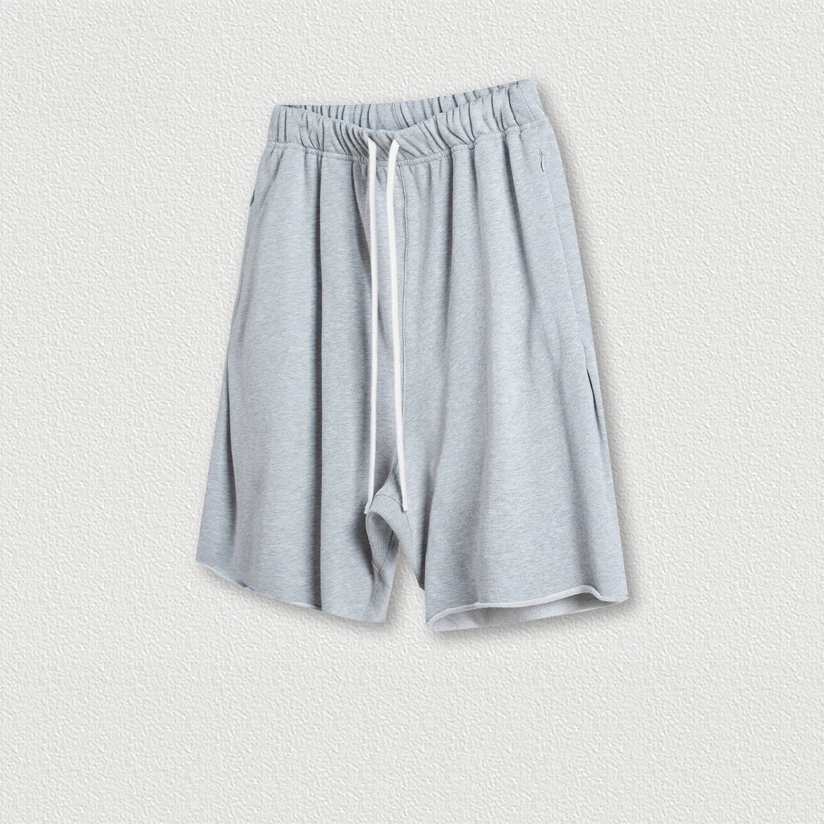 410 Grams 100% Cotton Custom Logo Fashion Brand Retro High Street Loose Edge Shorts Summer Casual Sports Washed Shorts for Men