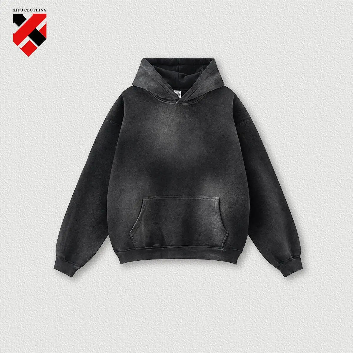 360G Cotton Polyester Autumn and Winter Youth Loose Basic Style Sports Knitted Fashion Casual Hoodie Suit for Men