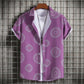 Abstract Art Men's Shirt | Minimalist Brush Stroke Short Sleeve Shirts