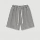 285G 330G 100% Cotton Custom Logo American Trendy Brand Short Sleeve Shorts Suit T-shirt Washed Two-piece Set