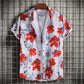 Abstract Art Men's Shirt | Minimalist Brush Stroke Short Sleeve Shirts