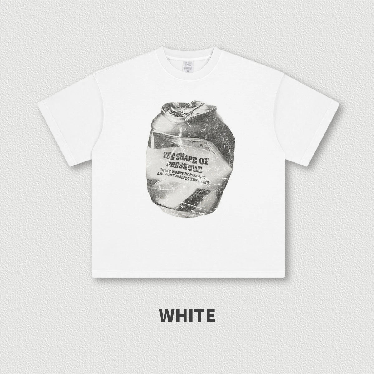 270G Heavyweight 100% Cotton Fashion Brand Hip Hop Slogan Printed Oversize Heavy Loose Short-sleeved T-shirt for Men