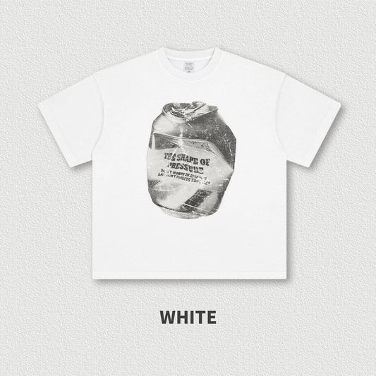 270G Heavyweight 100% Cotton Fashion Brand Hip Hop Slogan Printed Oversize Heavy Loose Short-sleeved T-shirt for Men