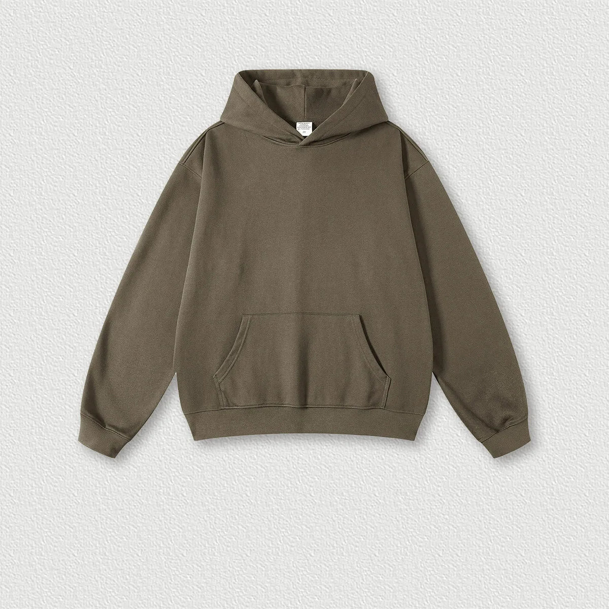 440G Cotton Polyester Custom Logo Heavy Sweatshirt Suit Earth-color Loose Hooded Fashion Sweatshirt Pullover Men's Sets