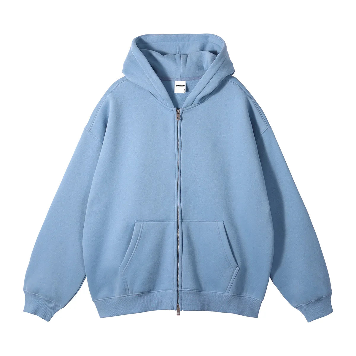 Men Hoodie Double-ended Zipper Pullover High Quality Blank Zip up Hoodies Fleece Cotton 350g Mens Hooded Jacket