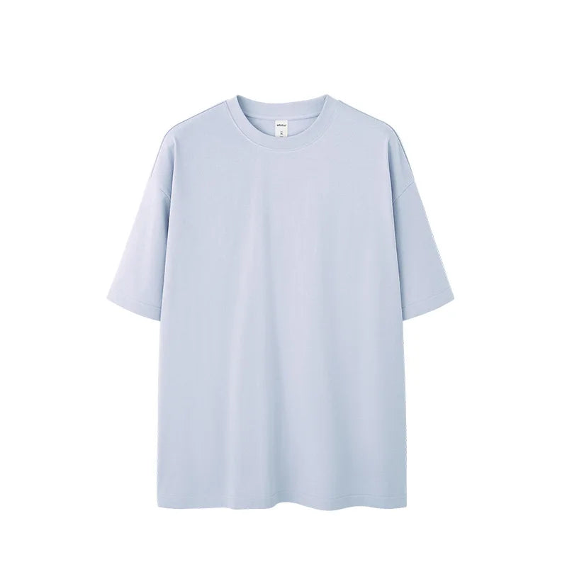 2026 Spring Summer Collection Heavy 260G Fashion Brand T-Shirts Casual Sorona Loose Drop Shoulder Short Sleeves Knitted