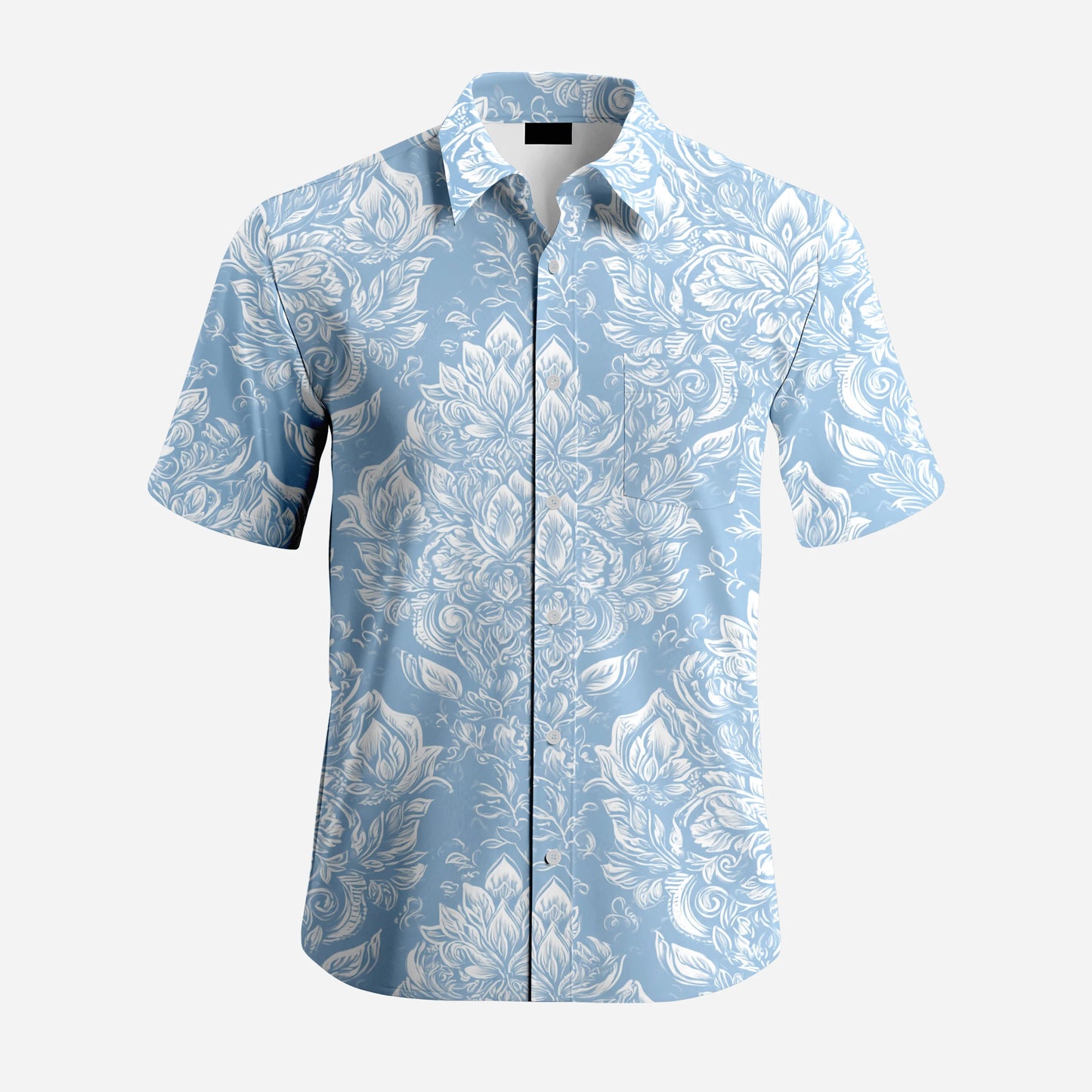 Polynesian Hawaian Custom Printed Breathable Anti-Shrink Knitted Summer Big Size Men's Casual Beach Short Sleeve Hawaian Shirts