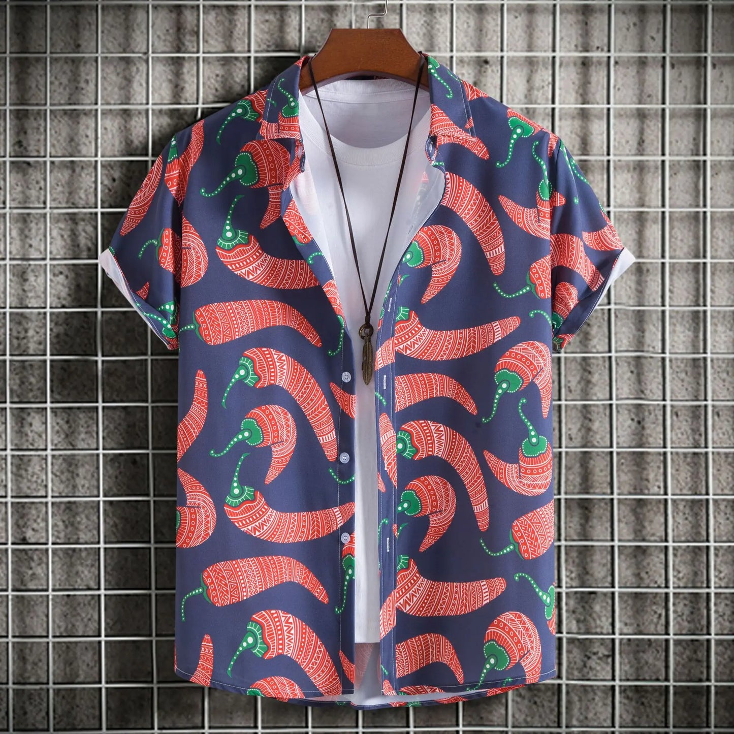 Abstract Art Men's Shirt | Minimalist Brush Stroke Short Sleeve Shirts
