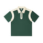 Heavy Quality 240g Color Matching Half Chest Zipper Casual Lapel Short Sleeve POLO Shirt for Men and Women