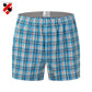Men's Plaid Print Boxer Shorts 100% Polyester Soft Stretchy Blended Woven Elastic Plus Size Drawstring Men's Shorts
