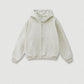 345G Custom Logo Autumn Trendy Loose Solid Color Zipper Hooded Sweatshirt Casual Pants Set Men's Hoodie Sets
