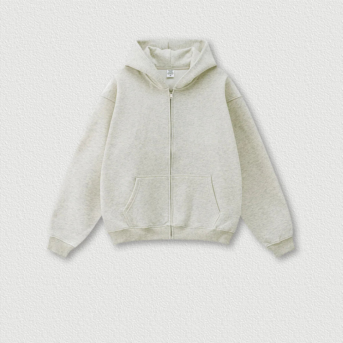 345G Custom Logo Autumn Trendy Loose Solid Color Zipper Hooded Sweatshirt Casual Pants Set Men's Hoodie Sets