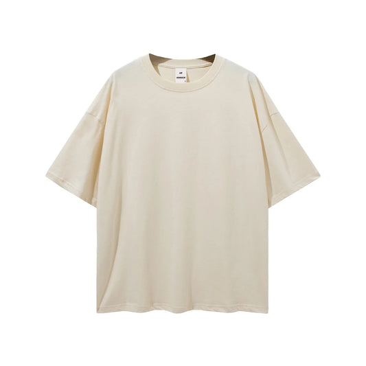 New Style Old Vintage 100% Cotton Quick Dry Anti-Wrinkle Eco-Friendly Loose Street Short-sleevedMen Fashion Brand T-Shirt