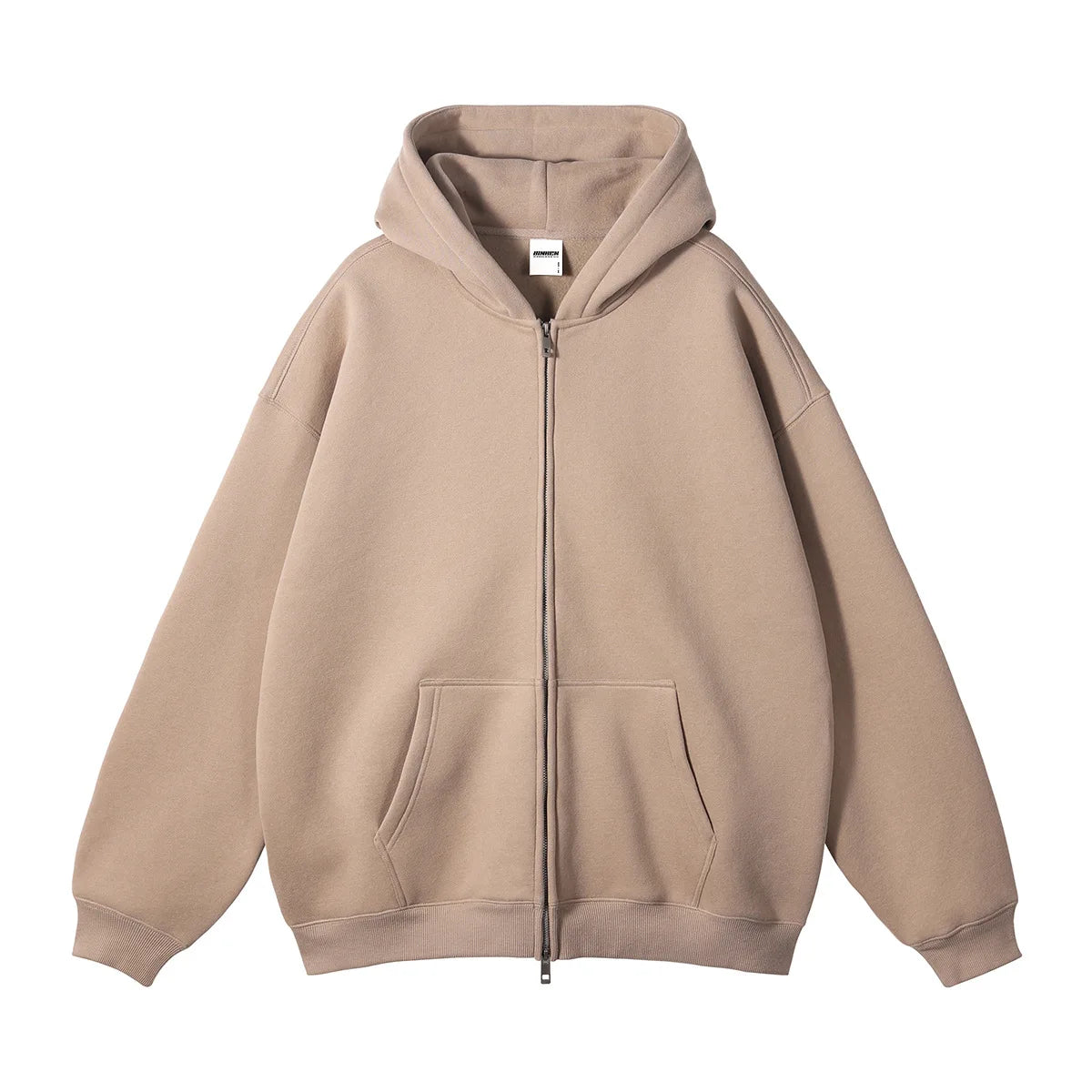 Men Hoodie Double-ended Zipper Pullover High Quality Blank Zip up Hoodies Fleece Cotton 350g Mens Hooded Jacket