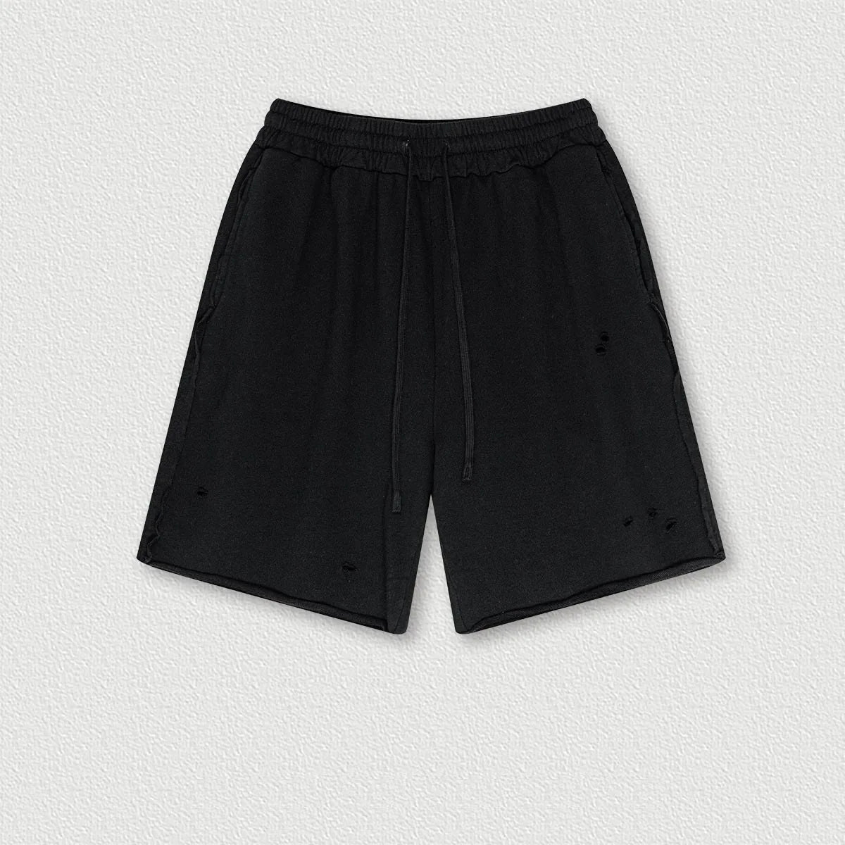 330G Custom Summer High Street Washed Batik Knee Length Shorts Men's Trendy Brand Wasteland Style Five-point Shorts