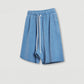 410G 100% Cotton Custom Logo Fashion Brand Retro High Street Loose Edge Shorts Summer Casual  Men's Sports Washed Shorts
