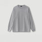 250G 100% Cotton Heavy Weight High Street Reverse Stitching Oversize Retro Men's Round Neck Washed Long Sleeve T-shirt