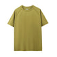 Breathable Quick Dry Anti-UV O-Neck Knitted Front Logo Pullover T-Shirt Short Sleeve High Solid Color Simple Casual Sports Style