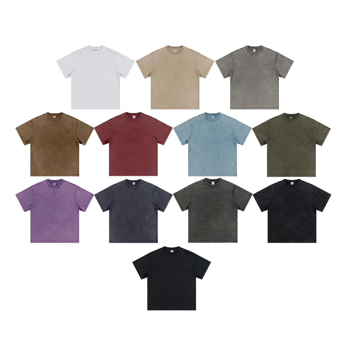 260G Custom Logo Heavyweight 100% Cotton Washing T-shirt Retro Trendy Brand Teenager Loose Blanks T-shirt for Men And Women