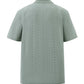 Men's Light Green Polo Shirt with Diamond Floral Pattern
