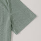 Men's Light Green Polo Shirt with Diamond Floral Pattern