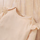 Baby Girls Outfits Pure Color Winter Romper Straps Suspender Skirts 2Pcs Clothes Set Apricot BL22109322