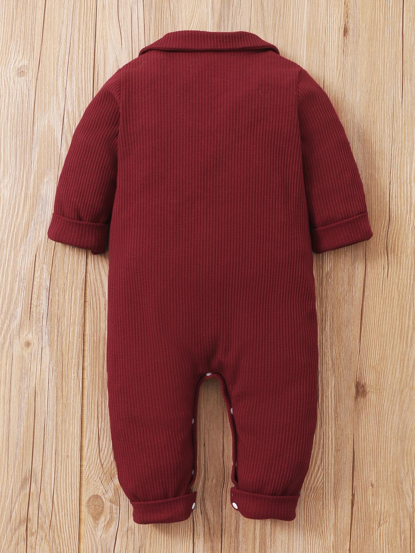 Baby Boys Romper Pocket One Piece Jumpsuit Red 22106304