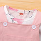 Newborn Baby Girl Clothes Short Sleeve Rabbits Print Shirt Top Shorts Overalls Set Baby Girl Summer Outfits22011265