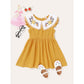 Kid fashion Girl Dress Floral Collar Sleeveless Dress Girl Summer Dress Casual Dress Yellow YC1912421