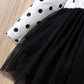 Newborn Baby Girls Outfits Wave Point Print Ruffle Sleeve Lace Bow Long Sleeve Dress+Headband 2Pcs Clothes Set White 22108163SY