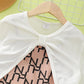 Kid Fashion Ready Stock Girls Clothes Solid Short Sleeve Crops Tops Fashion Pattern Straps Summer Dress 2Pcs OOTD White J212212302