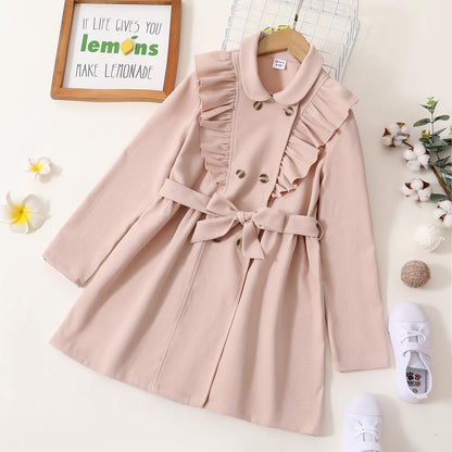 Baby Girls Long Sleeve Dress Litle Girls pink BZS1365