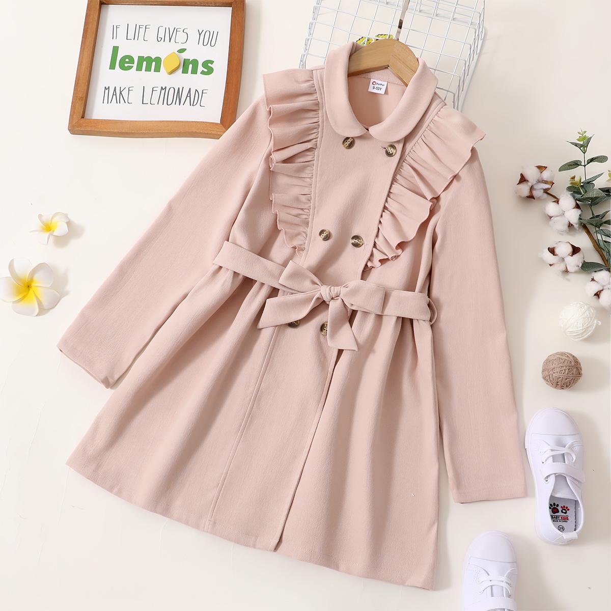 Baby Girls Long Sleeve Dress Litle Girls pink BZS1365