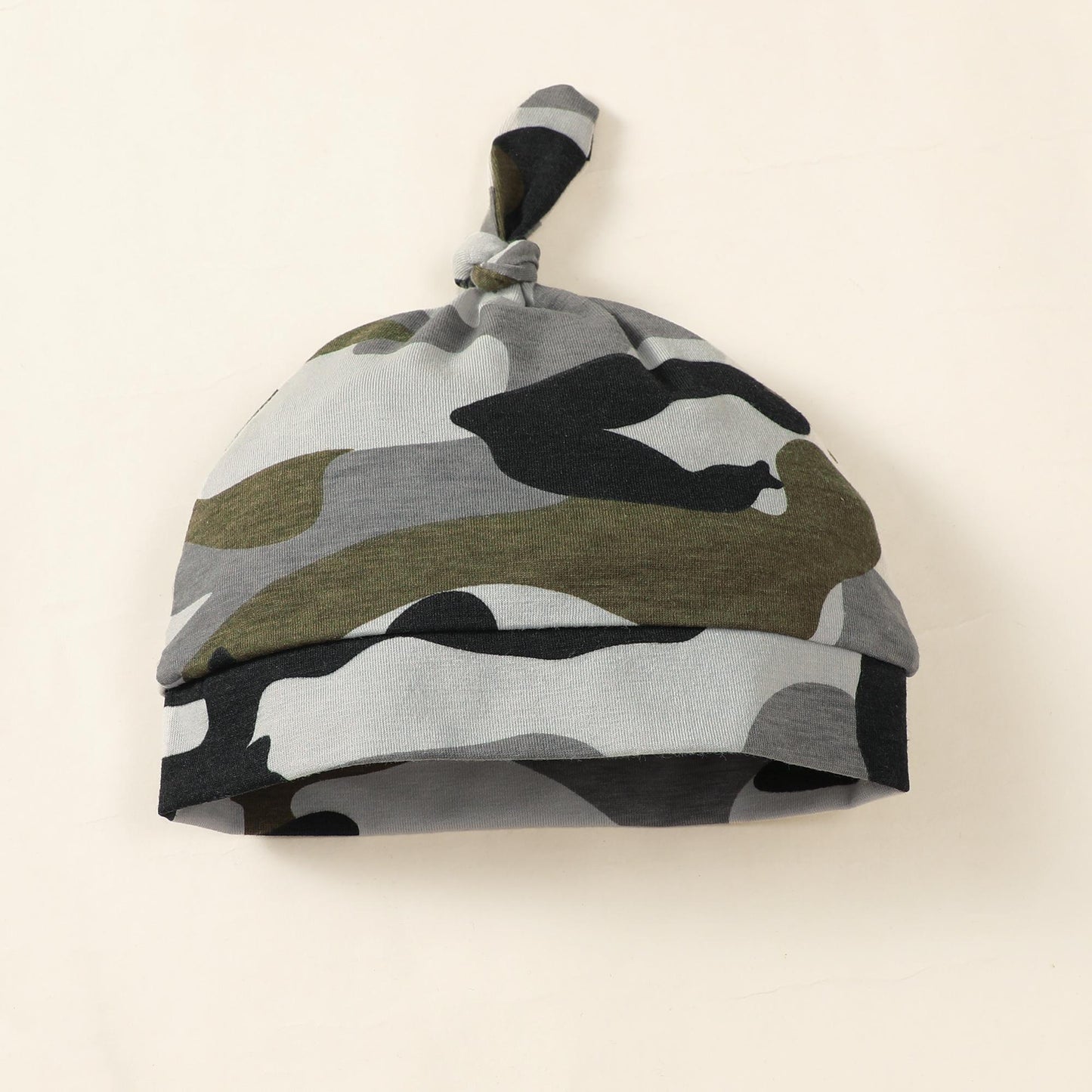 Kid fashion Boys Clothes Fist Bump Romper Winter OOTD Camouflage Pants Hat 3Pcs Outfits Black 32109604