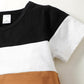 Baby Boys Outfits Letter Print Splice Shirts Shorts 2PCS Clothes Set Black SH-303-3