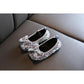 Baby Girls Shoes Korean Version Ff Flat-bottomed Bow Sequined Soft-soled Princess Shoes 9999
