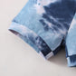 Kids fashion Boys Clothes Ready Stock Tie-dye Shirt Shorts 2Pcs Summer Outfits Blue 12109015-3