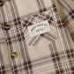 Baby Boys Outfits Barbary Plaid Turn-down Collar Shirts Pants 2Pcs Gentle Clothes Set Apricot 222211303