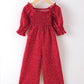 Jumpsuit For Baby Girls Bubble Sleeve Wave Point One Piece Green Little Girls ZX-221Y057