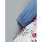 Kid fashion Girl Clothes Girl Dress Long Sleeve Lapel Dress Floral Dress Girls Jeans Dress Blue WL20081345